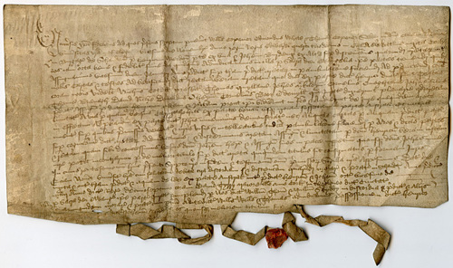 Oldest original item here relating to Cork City, 1474 deed relating to Shandon