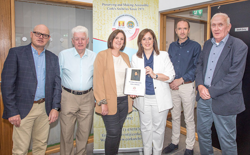 Michelle and Dr. Mervyn O'Mahony O'Driscoll, Rory Bunce Co. Library, and members of the Dunmanway Historical Society