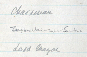 Council Minute Book 30 Mar 1920 Signature of Lord Mayor Terence MacSwiney