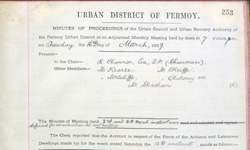 Fermoy UDC Minute Book 1909